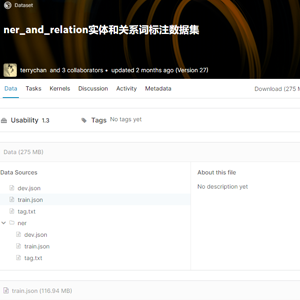 实体和关系词标注数据集